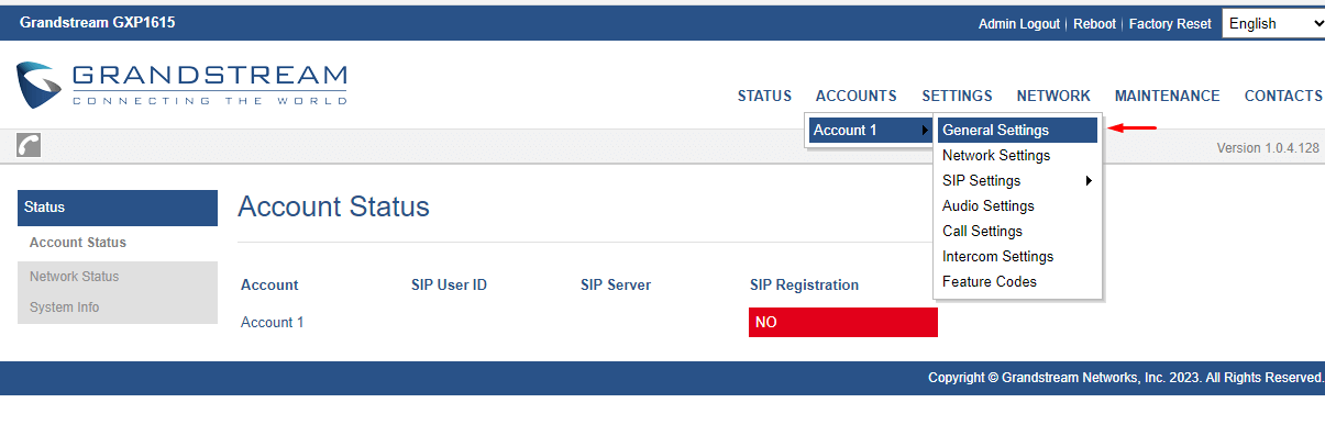 How to Configure SIP Account on a Grandstream IP Phone - Step 4