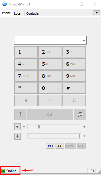 PBX extensions setup on MicroSIP - Step 4