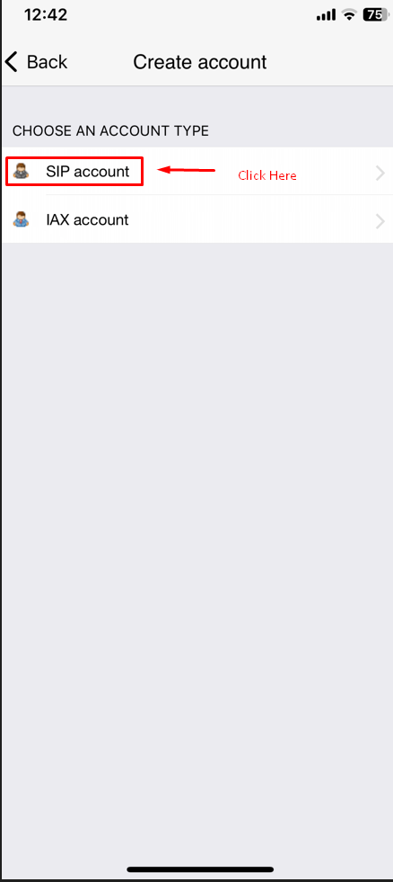 PBX Service Extension Using Zoiper Softphone for iPhone - Step 4