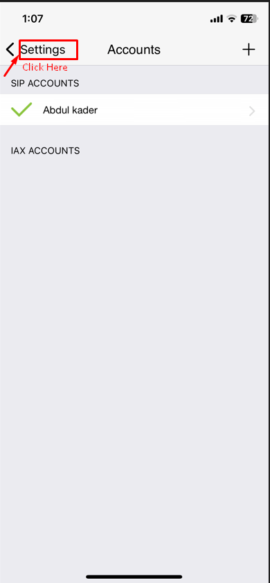 PBX Service Extension Using Zoiper Softphone for iPhone - Step 8